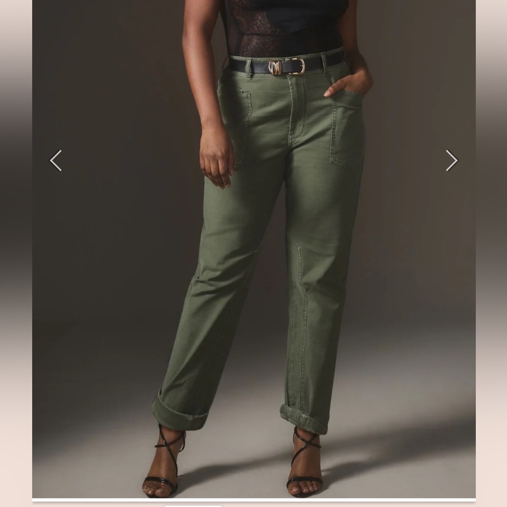 NWT Pilcro Anthropologie The Wanderer Green Pants- Size 31 - Picture 2 of 11